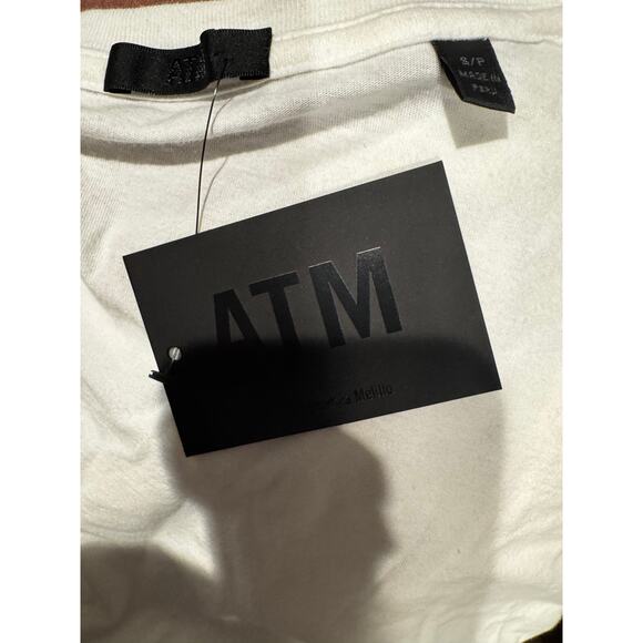 NWT ATM Anthony Thomas Melillo Long Sleeve 100% Cotton White T-Shirt-Size Small - Picture 6 of 7